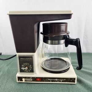 Vintage General Electric 10 Cup Brew Starter Coffee Maker Auto Drip